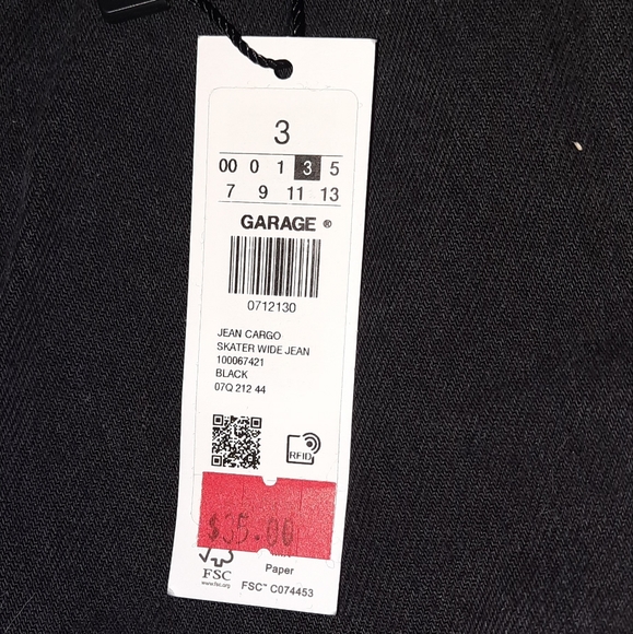 Garage wide leg jeans size 3 - Picture 4 of 5